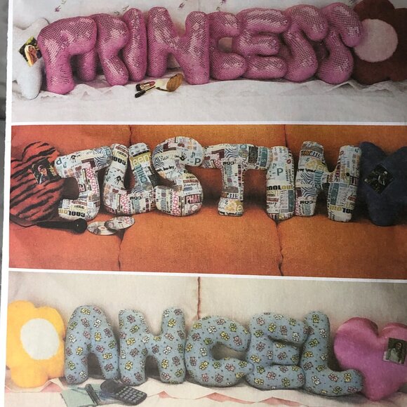 2001 VTG McCALL`s Crafts Pattern 3274 pillow Talk Sewing cozy stuff letters - Picture 5 of 6